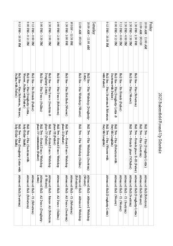 2025 Bakersfield Schedule